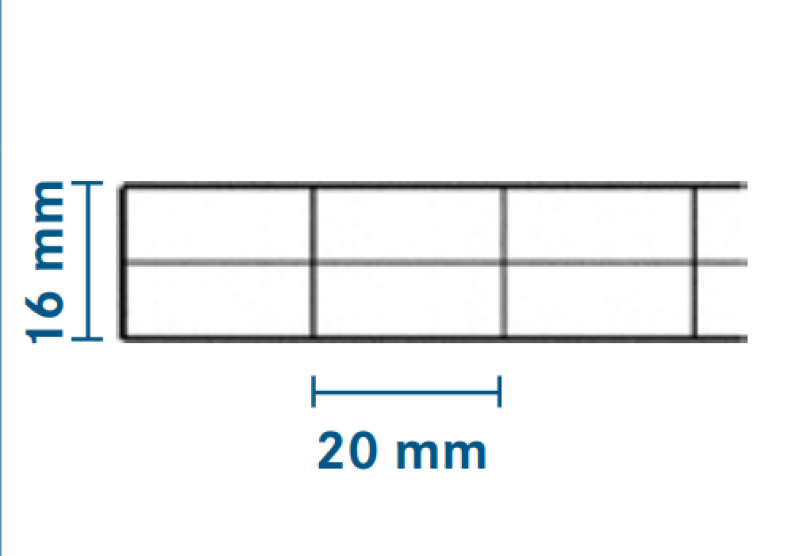 Preview: 16 mm Stegplatten, Polycarbonat, Marlon® Stegdreifachplatten